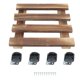 thumbnail image 1 of Bandeja rodante para maceta, Base de carro de madera móvil para plantas con polea de rodillo, rueda Universal, herramientas de jardinería, 25,5x25,5 cm, 1 of 8