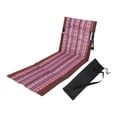 thumbnail image 1 of Silla de Playa Tipo Tumbona Asiento de Camping con Respaldo Portátil Plegable con Estructura de Aluminio Y Tela Oxford Adecuada para Piscina Y Jardín Borde marrón, 1 of 8