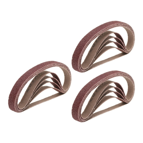 Uxcell 18 Pieces 2-1/2" x 16" Sanding Belts 80 Grits Aluminum Oxide Abrasive Belt Sander Paper Sanding Papers