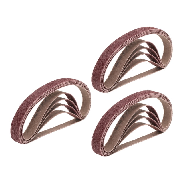 Uxcell 18 Piezas 2-1/2" x 16" Cintas de Lijado 80 Granos Cinta Abrasiva de Óxido de Aluminio Papel de Lijado
