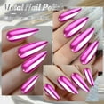 thumbnail image 3 of Metallic Nail Polish, Mirror Shiny Metal Effect Long-Lasting Quick Dry Nail Lacquers, Multicolor DIY High Gloss Chrome Nail Art Gel Polish, 7ml, 3 of 5