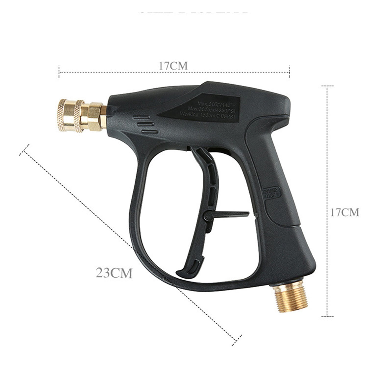 High Pressure Water Gun 220bar Foam PA Kettle Plastic Metal Portable For Car Truck Motorcycle Floor For Window Cleaning