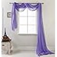 thumbnail image 3 of RT Designers Collection Celine Foulard Rideau Transparente 55 x 216 Po, Violet Néon, 3 of 4