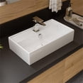 thumbnail image 1 of Pemberly Row White 22" Rectangular Wall Mounted Ceramic Sink with Faucet Hole, 1 of 5