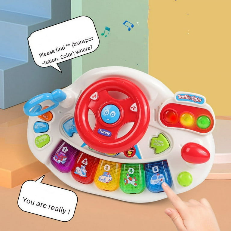 Baby Musical Toy for 1 2 Year Old Boys Girls Light Up Steering