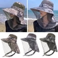 thumbnail image 2 of Lttoisl Chapeau Bob de Protection Solaire pour Hommes et Femmes / Chapeau de Pêcheur à Grand Bord avec Couvre-Visage Détachable et Rabat de Nuque pour la Randonnée, la Pêche, les Safari et les Activités de Plein Air, Polyester Respirant, 2 of 8