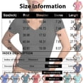 thumbnail image 4 of Women's V Neck Short Sleeve T-Shirt Slim Fit Lightweight Stretchy Breathable Fitted Casual Layering Tee Top 12-Turquoise XXL, 4 of 5