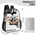 thumbnail image 2 of Cuphead Mugman Brothers Clear Backpack Transparent Bag 17 Inch Large Capacity Laptop Daypack Clear Through Backpack Travel Bag For School Daily Office Holiday, 2 of 8