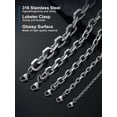 thumbnail image 6 of ChainsProMax 3mm/5mm/7mm/12mm Rolo Cable Chain Stainless Steel Chain Necklace for Men Women 18"-24", 6 of 7