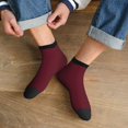 thumbnail image 3 of Naloa Maroon Ankle Socks for Women Non Slip Socks No Show Socks Classic Low Cut Casual Socks Casual Socks, 3 of 7