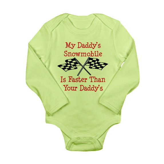 CafePress - Daddys Snowmobile Is Fast Body Suit - Long Sleeve Infant Bodysuit