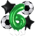 thumbnail image 1 of Yanonmyfd Soccer Balloons 10th Birthday Decorations for Boy - Soccer Birthday Party Balloons World Cup Sports Theme Party Decorations Decor Supplies - 32inch Foil Mylar Green 10 Balloon,Green 6, 1 of 11