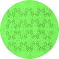 thumbnail image 1 of Ahgly Company Indoor Round Abstract Green Modern Area Rugs, 8' Round, 1 of 4