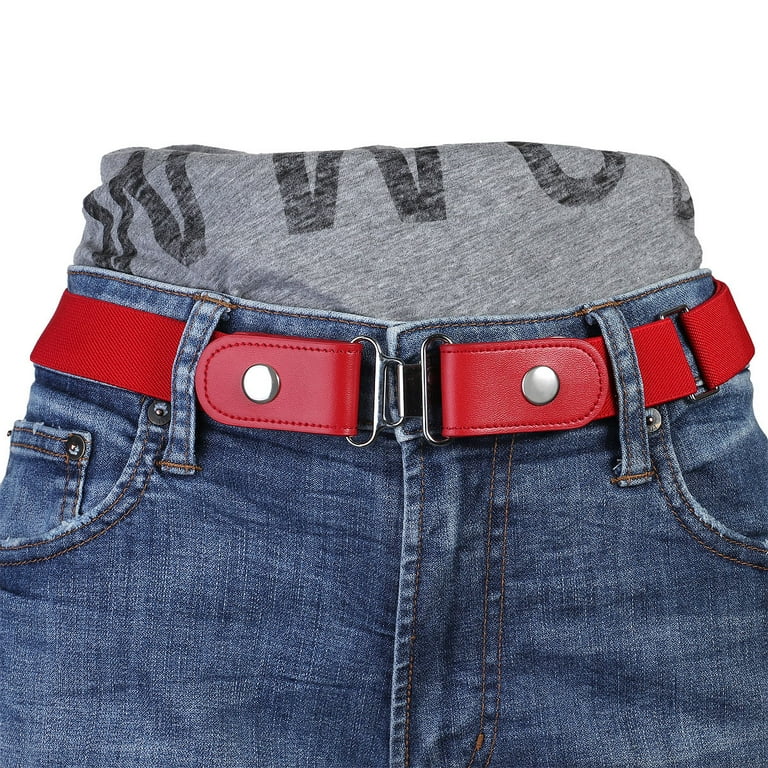 4-pack No Buckle Stretch Belt for Women Men Boy Girl Elastic Waist