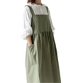 thumbnail image 5 of Large Waterproof Cotton Linen Apron with Pockets for Kitchen,Cooking,Florist,and Garden Workwear,Adjustable Bib Apron for Men and Women, 5 of 9