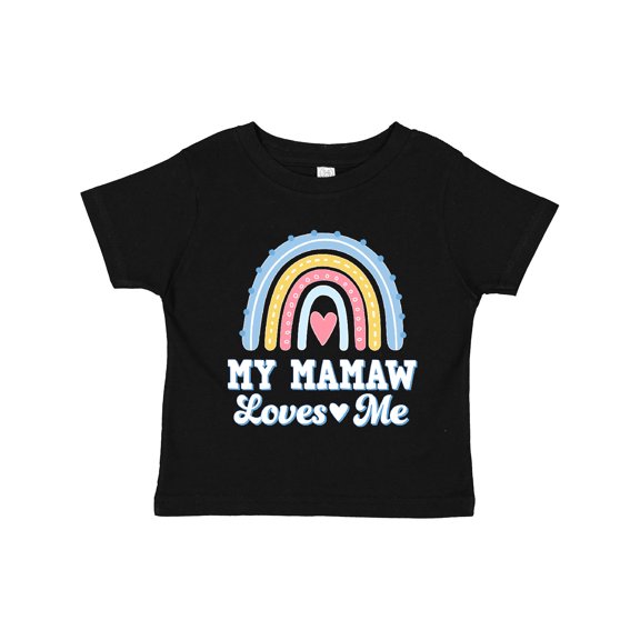 Inktastic My Mamaw Loves Me Girls Retro Rainbow Girls Toddler T-Shirt