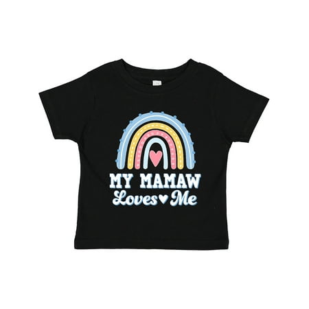 

Inktastic My Mamaw Loves Me Girls Retro Rainbow Gift Toddler Toddler Girl T-Shirt