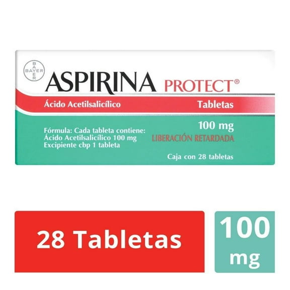 Aspirina Protect 100 mg con 28 tabletas