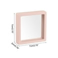 thumbnail image 2 of Uxcell Floating Thin Film Display Box with Base 7cm x 7cm x 2cm Light Pink Pack of 6, 2 of 5