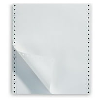 Computer Paper, 9 1/2" x 11", Perforated, Blank White, 15lb, 3,200/Box
