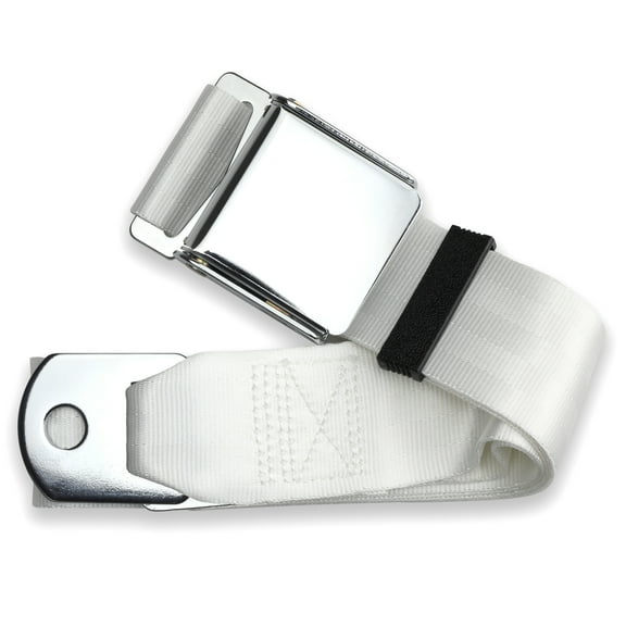 RetroBelt White Aviation Lap Belt 60" With Hardware