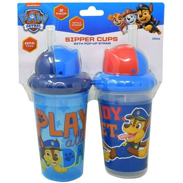 Toddler Sippy Cups for Boys 10 Ounce Paw Patrol Sippy Cup with Straw and Lid Pack of Two