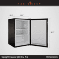 thumbnail image 6 of Open Box Magic Chef 3 Cubic Foot Deep Mini Upright Freezer, Stainless Steel, 6 of 10