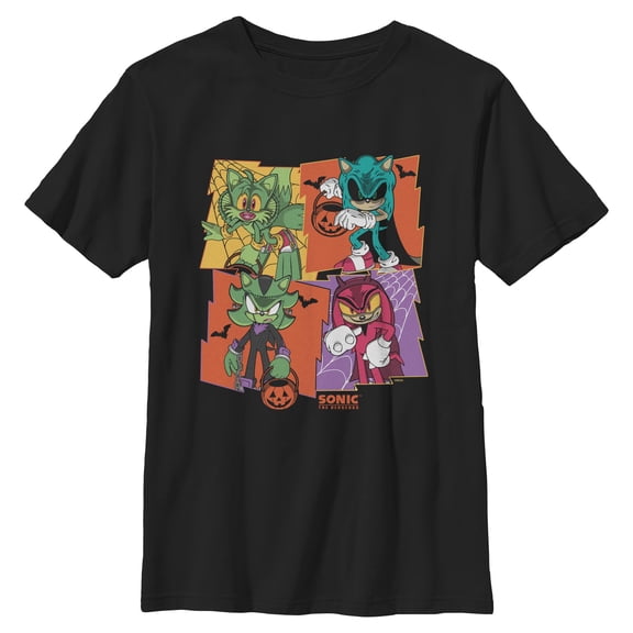 Boys Sonic the Hedgehog Scary Creature Panels T Shirt