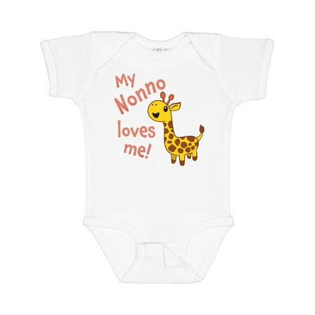 

Inktastic My Nonno Loves Me- Cute Giraffe Gift Baby Boy or Baby Girl Bodysuit
