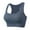 Blue, variant on Women's Racerback Sports Bra Fitness Support Workout Running Bras Seamless Wirefree Workout Top Vest Body Shaping Yoga Activewear Burgundy M