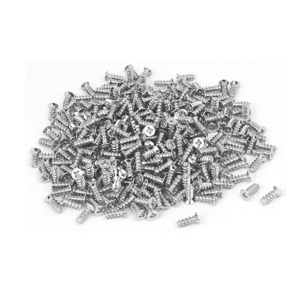 Tornillo de ventilador de caja de computadora Phillips niquelado M4 x 10mm tono plateado 300pcs