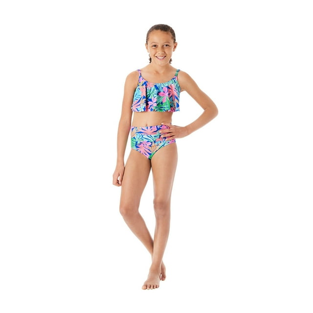 Member's Mark Girls 2-Piece Flounce Swim Set