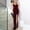 Wine, variant on Kiplyki Women's New Arrivals Dress Evening Split V-neck Sequin Sleeveless Summer