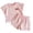 Pink, variant on Baby Girl Summer Clothes Short Sleeve Top and Shorts Summer Clothing Sets Two Piece Spring Beach Vacation Outfits 2026 Sweatsuits