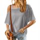 thumbnail image 3 of Camiseta de Manga Corta Sexy de Moda 2024, Camiseta Casual de Manga Corta, 95% Poliéster 5% Blusa de Spandex para Mujeres, Top de Verano de Lavado de Manos, 3 of 7