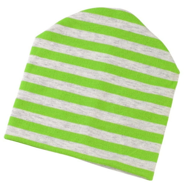 Sombrero De Punto De Con Gorro De Invierno Para Bebé Y Beanie Cap Raya verde