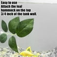 thumbnail image 5 of Unique Bargains 4pcs Betta Fish Leaf Pad Hammock Resting Hide Plants Decor Green 3.15"x1.93" with Suction Cup, 5 of 7
