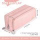thumbnail image 3 of School pencil case for girls and boys, large pencil case with 3 compartments, pastel pencil cases for women and men (pink), 3 of 5