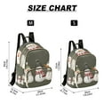 thumbnail image 2 of FORMRS Mini Backpack Purse for Women Travel Daypack Casual Shoulder Bag, Gray Cute Snowmen, 2 of 7