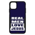 thumbnail image 1 of DistinctInk Custom SKIN / DECAL compatible with OtterBox Commuter for iPhone 11 Pro (5.8" Screen) - Navy Real Men Love Jesus - Show Your Love of Christ, 1 of 5