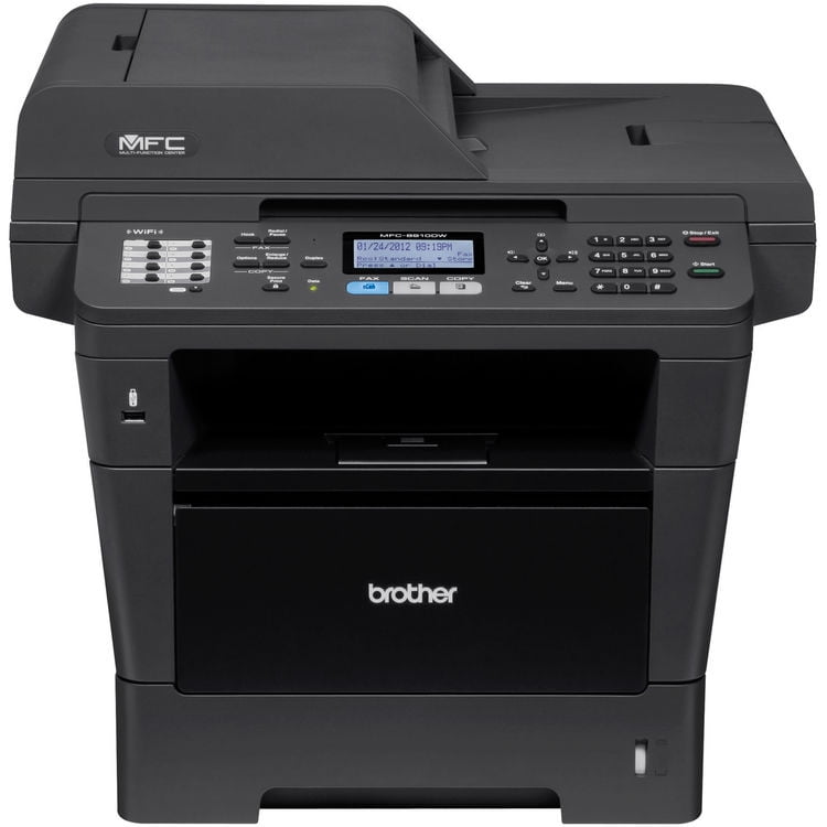 Brother MFC-8910DW Wireless Monochrome All-in-One Laser Printer, 42 ppm, Duplex Print/Scan/Copy/Fax, USB/Ethernet, Compact Office Multifunction