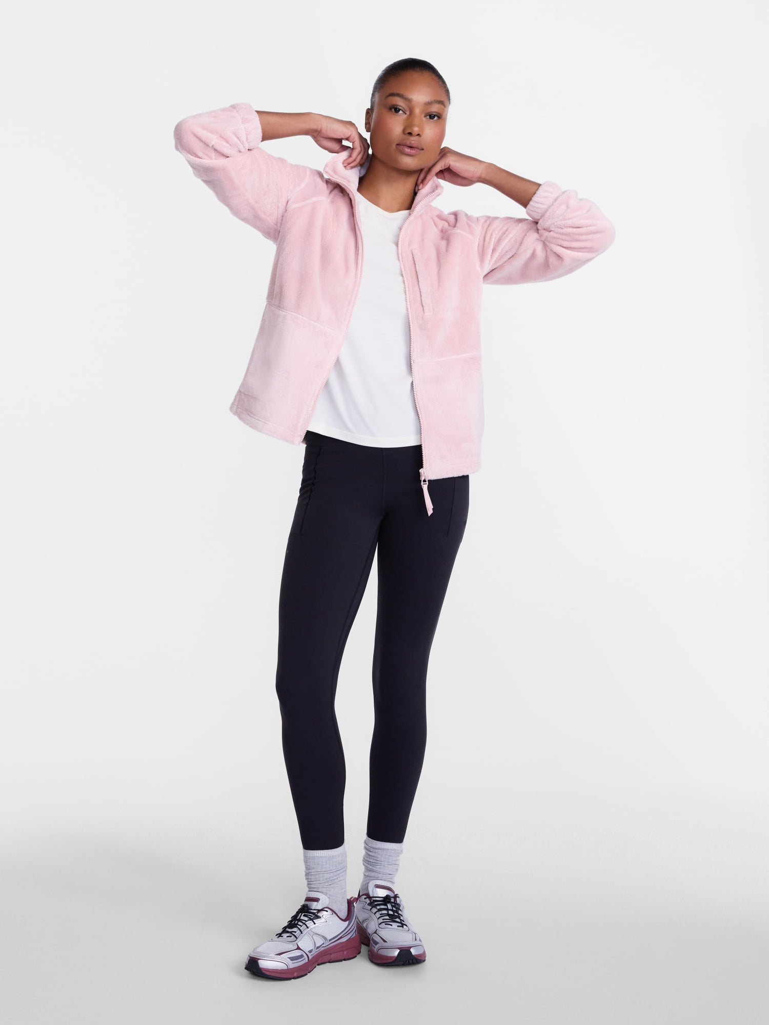 Ozark Trail Women's and Women's Plus Zip Up Fleece Jacket, Sizes XS-3X