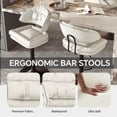 thumbnail image 4 of Efoee Modern Bar Stools Set of 2, Adjustable Swivel Counter Height Barstools, Double-Layer Cushion Upholstered Swivel Bar Chairs with Backrest for Home, Kitchen Island, 4 of 6