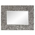 thumbnail image 2 of Tyler Dillon Gray Rectangular Wall Mirror with Wood Block Mosaic Frame - 48"H x 36"W, 2 of 8