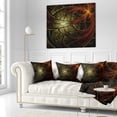 thumbnail image 3 of Designart Red Yellow Metallic Fabric Flower - Abstract Throw Pillow - 16x16, 3 of 5