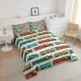 thumbnail image 4 of Erosebridal Cartoon Train Bedding Sets Full with Comforter, Colorful Steam Engine Duvet Insert, Transportation Theme Room Decor, Reversible 3-Piece, 4 of 8