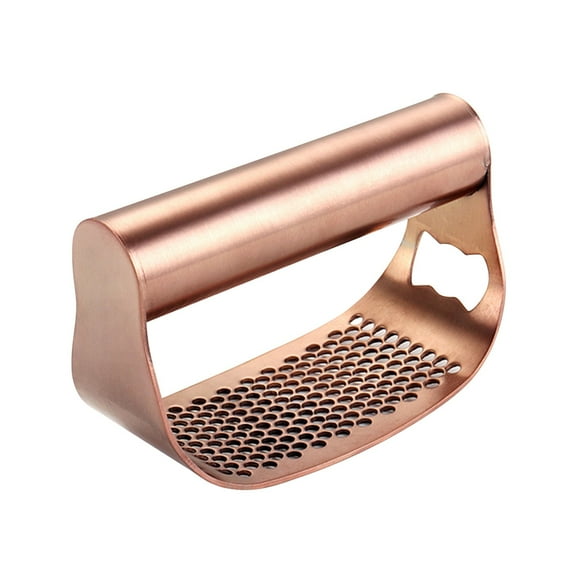 Sales! Cameland Kitchen Utensils and Gadgets Stainless Steel Garlic Presser 2024 New Garlic Press Rocker Garlic Mincer Garlic Crusher with Peeler and Cleaning Brush