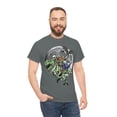 thumbnail image 3 of Dabbing Skeleton Jack-o'-lantern T-Rex Dinosaur T-Shirt, 3 of 6
