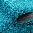 thumbnail image 5 of Rugs.com Solid Shag Collection Rug – 8' x 10' Oval Turquoise Shag Rug Perfect For Living Rooms, Large Dining Rooms, Open Floorplans, 5 of 9