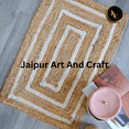 thumbnail image 2 of Jaipur Art And Craft White Border Jute Braided Reversible Carpet Kitchen Area Rug (9x10 Sq ft), 2 of 5